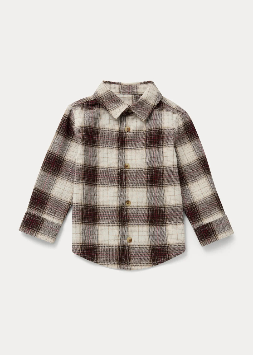 Boys Mini Me Brown Check Print Shirt (9mths-6yrs) | Matalan (UK)
