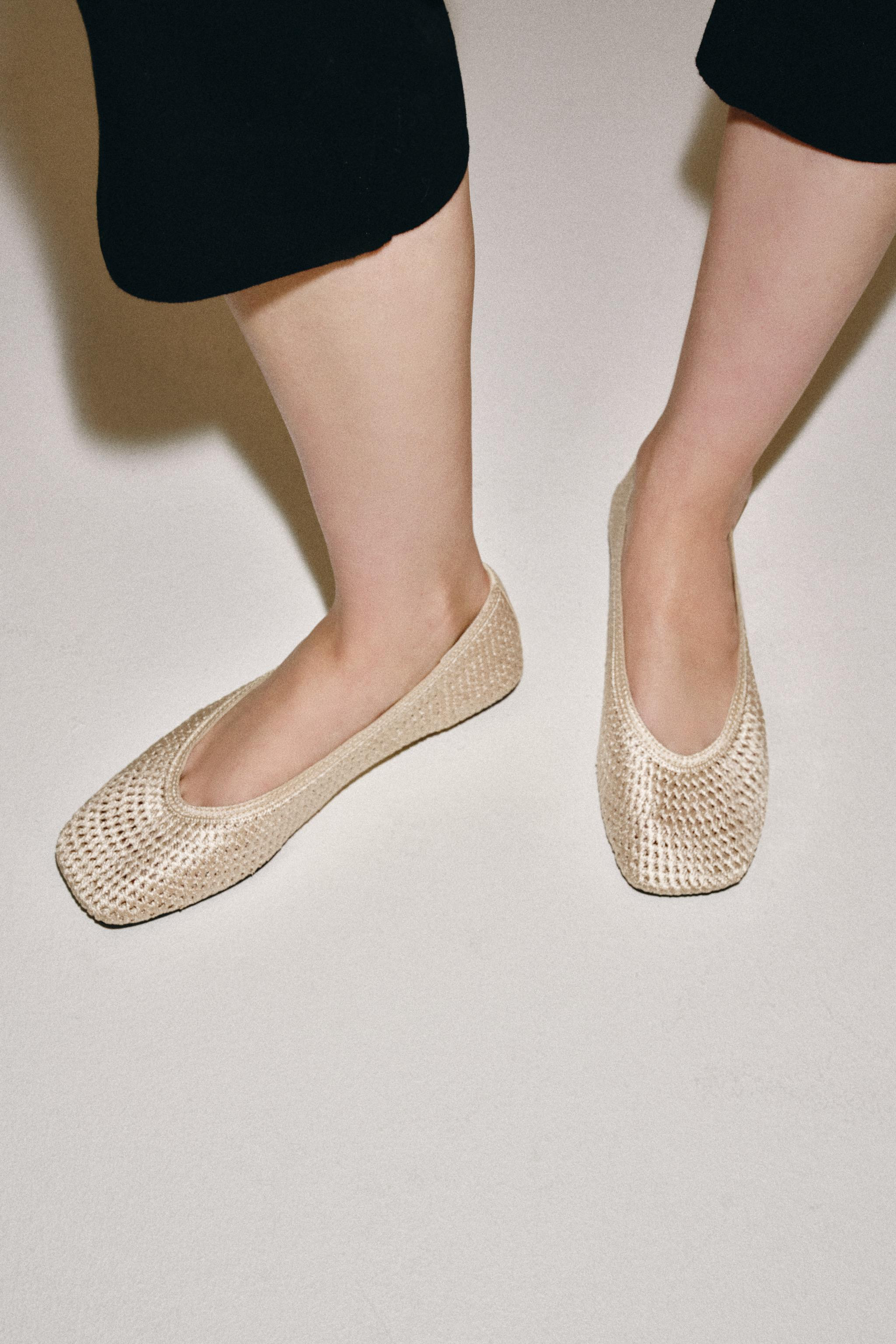 BRAIDED EFFECT BALLET FLATS | Zara US
