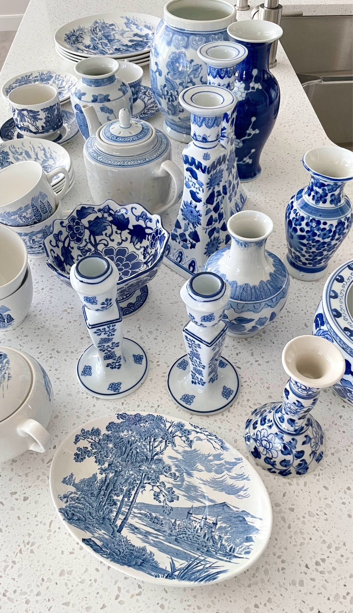 Classic blue and white decor never goes out of style. From chinoiserie vases and ginger jars to vintage transferware plates, teacups, and candlesticks, this collected look adds timeless charm to shelves, coffee tables, and kitchen styling. Mixing patterns, shapes, and textures creates a layered aesthetic that works beautifully in both traditional and modern spaces. Shop some of my favourite blue and white decor finds to create this look in your home.

#blueandwhitedecor #chinoiserie #grandmillennialstyle #vintagestyle #cottagecore

#LTKhome #LTKcanada #LTKstyletip