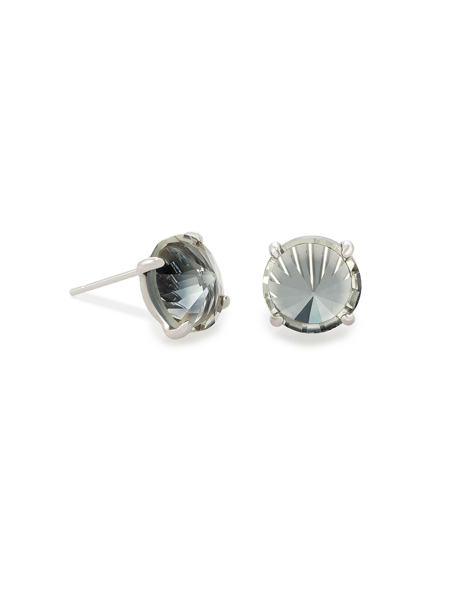 Jolie Silver Stud Earrings in Charcoal Gray Ombre | Kendra Scott