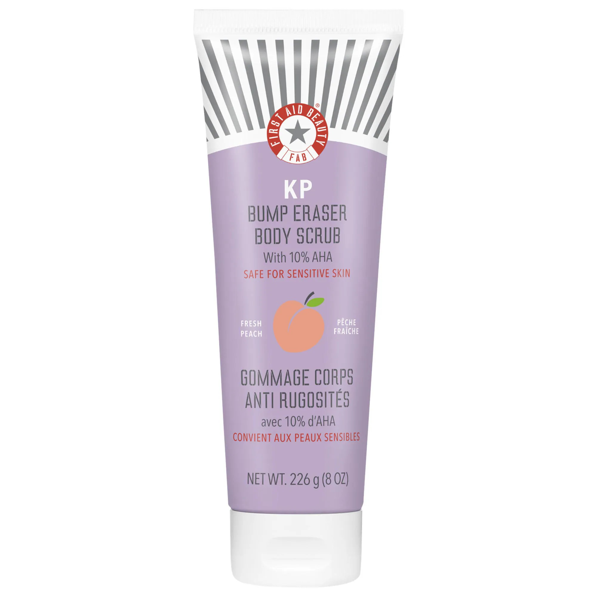 First Aid Beauty KP Bump Eraser Body Scrub with 10% AHA - Peach Peach 8 oz / 236.5 mL | Sephora (US)