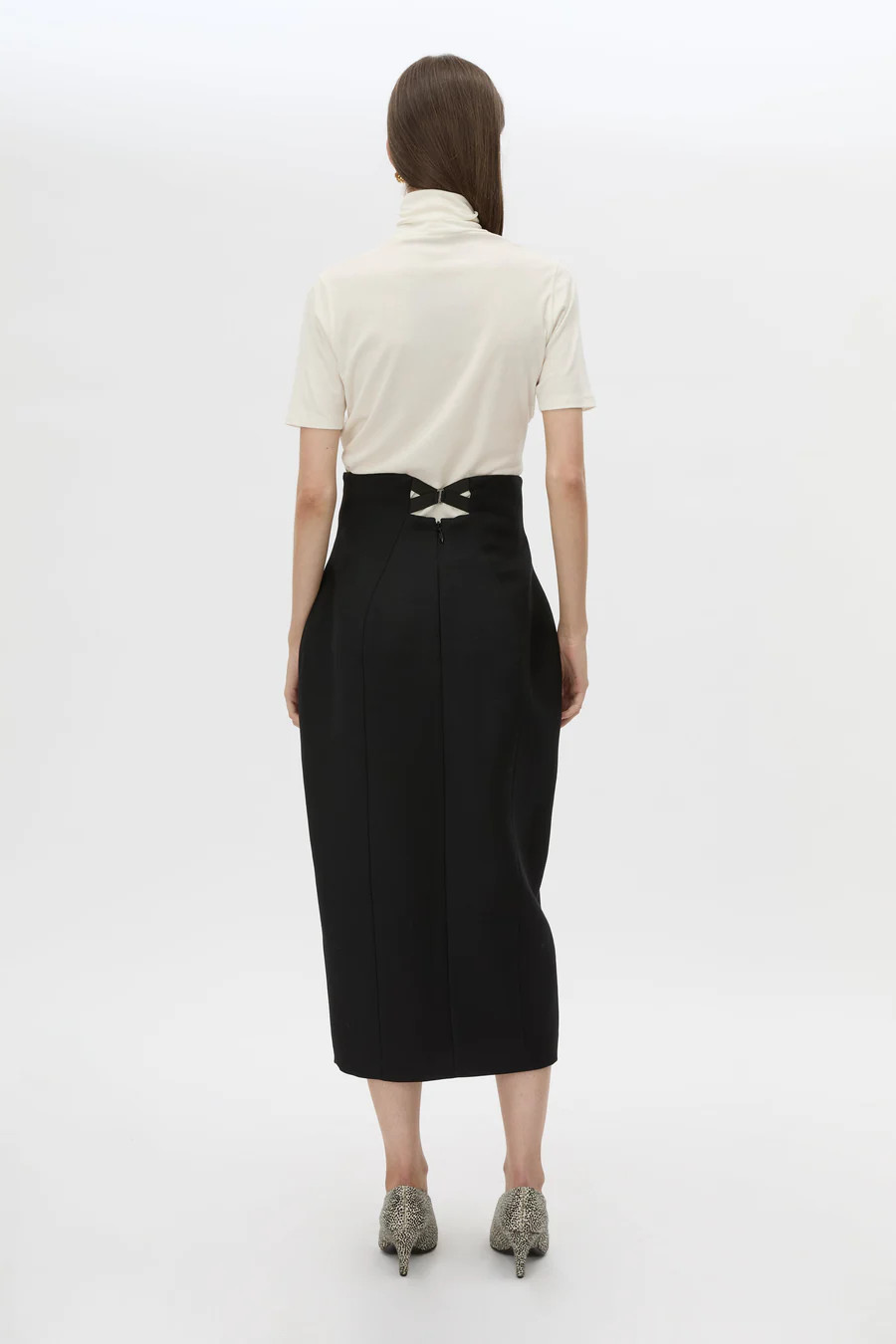 Caius High Corset Waist Midi Skirt in Black - CAMILLA AND MARC® C&M | CAMILLA AND MARC (US, UK, EU)