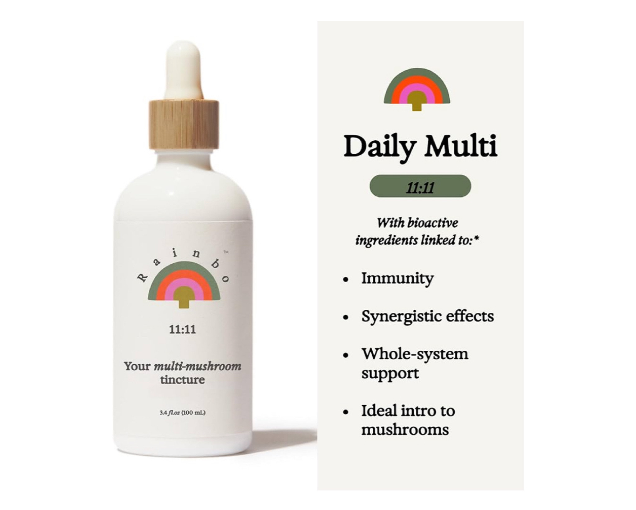 THE BEST multi-mushroom multivitamin!! I take this every morning to ensure I get the benefits of all 11 mushrooms included in the formula. It makes it easy and super affordable to take them all at once. 🌈🍄