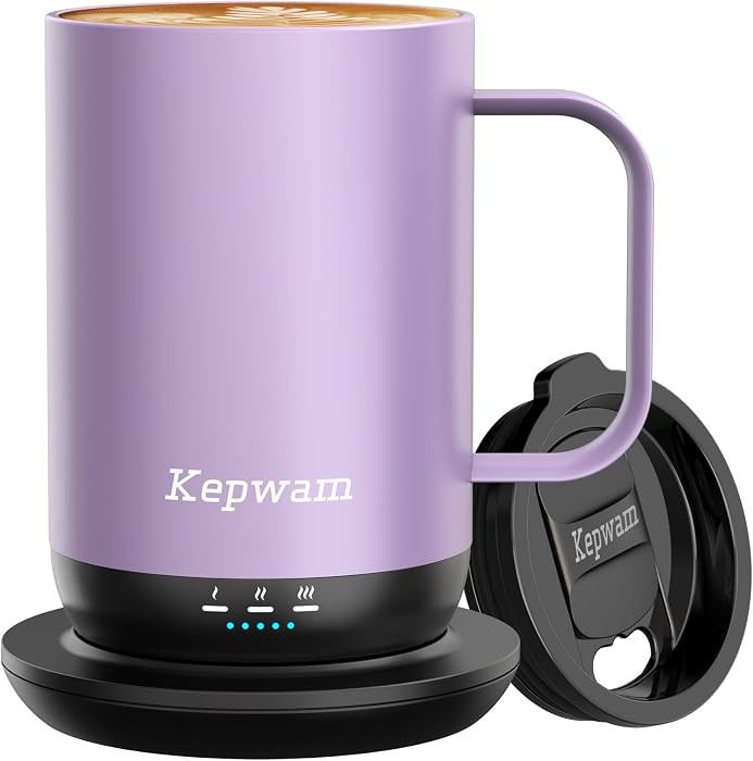 Kepwam Self-Heating Coffee Mug T1, 16oz Rechargeable Heated Coffee Mug, Smart Coffee Warmer Mug w... | Amazon (US)