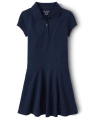 Girls Uniform Short Sleeve Pique Polo Dress | The Children's Place | The Children's Place