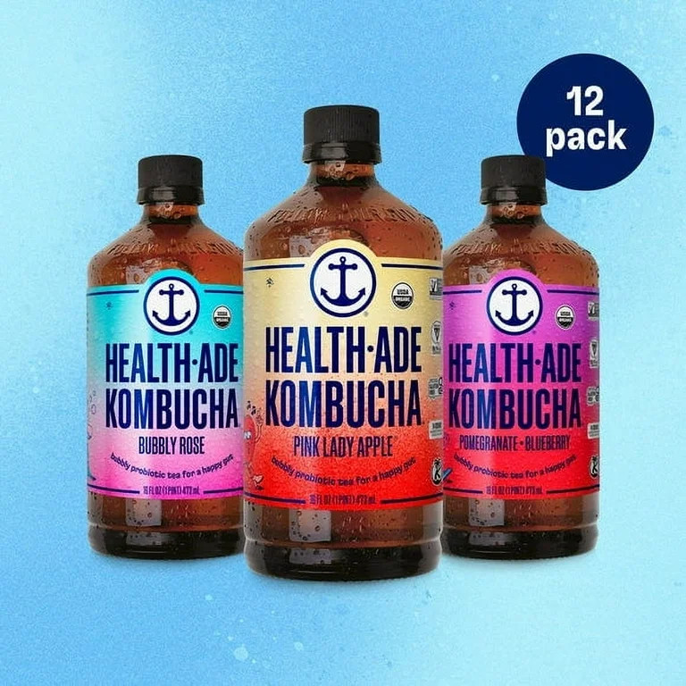 Health-Ade Kombucha, Signature Variety Pack - 12 Pack | Walmart (US)