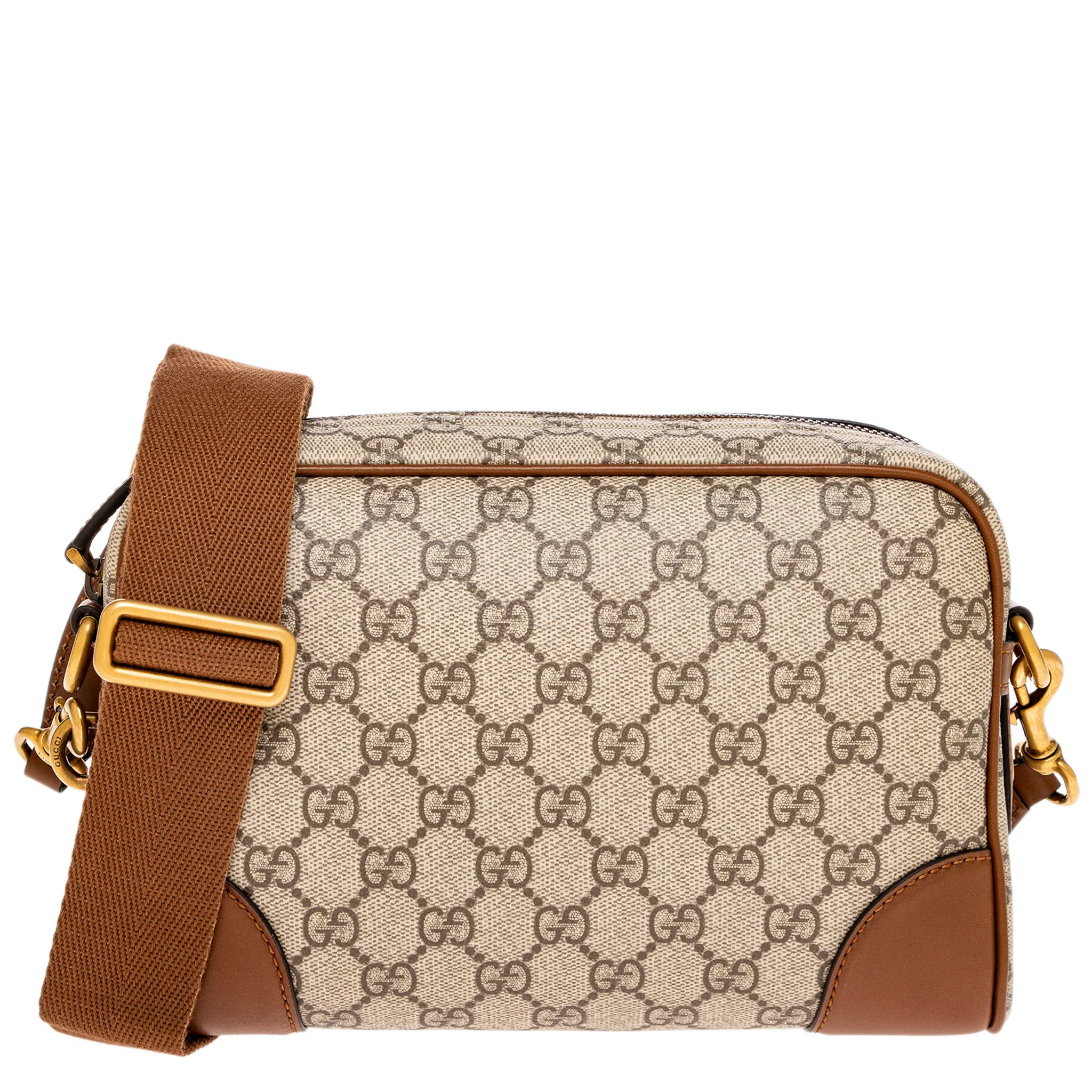 Gucci Men's GG Emblem Small Crossbody Bag | Overstock