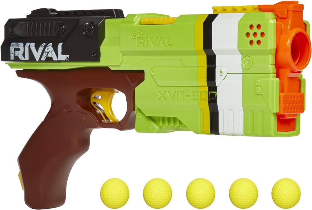 NERF Rival Kronos XVIII-500 Blaster, Breech-Load, 5 Rival Rounds, Spring Action, 90 FPS Velocity,... | Amazon (US)