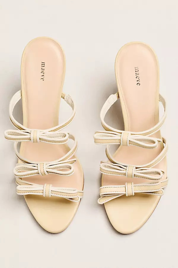 Maeve Triple-Bow Kitten Heels | Anthropologie (US)