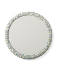 30in Mara Floral Fabric Wrapped Mirror | Marshalls