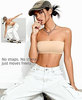 Upushall Strapless Bandeau Bras for Women Seamless Comfort Wireless Bralettes Non-Padded Tube Bra | Amazon (US)