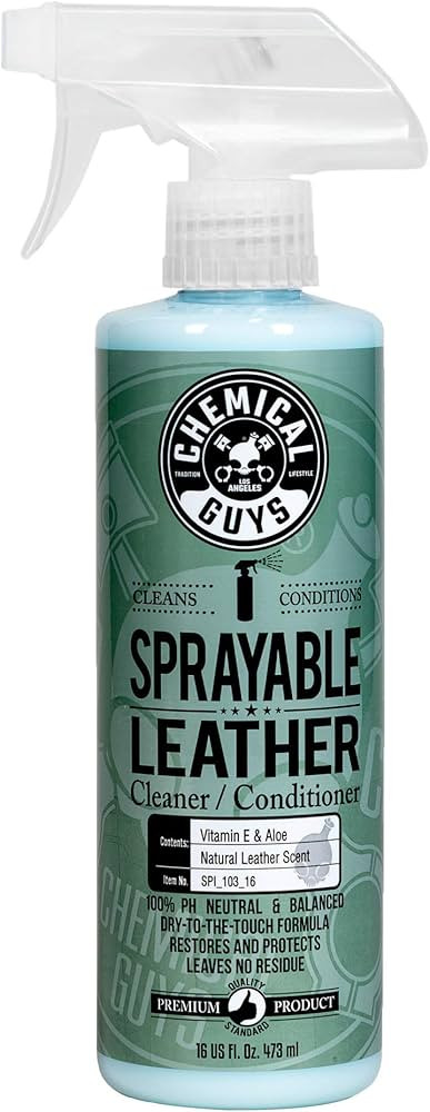Chemical Guys SPI_103_16 Sprayable Leather Cleaner and Conditioner in One for Car Interiors, Appa... | Amazon (US)