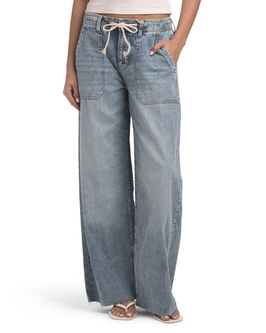 Wide Leg Patch Pocket Jeans | TJ Maxx