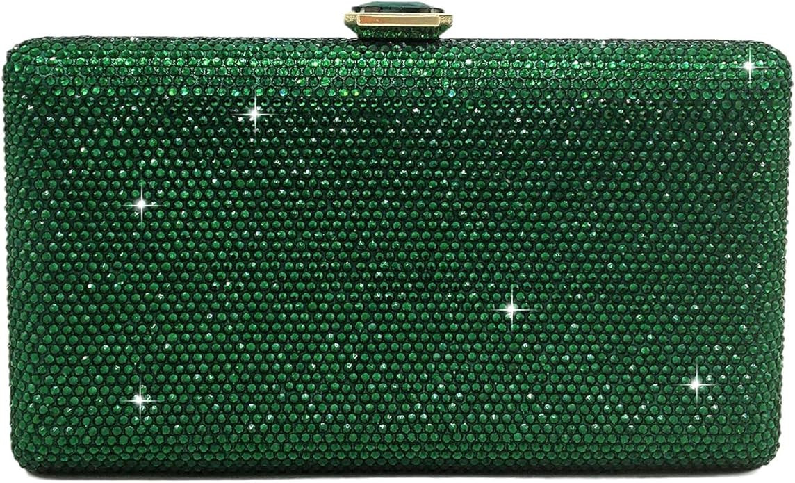 Boutique De FGG Crystal Evening Bags for Women Formal Party Box Clutch Wedding Rhinestone Handbag... | Amazon (US)