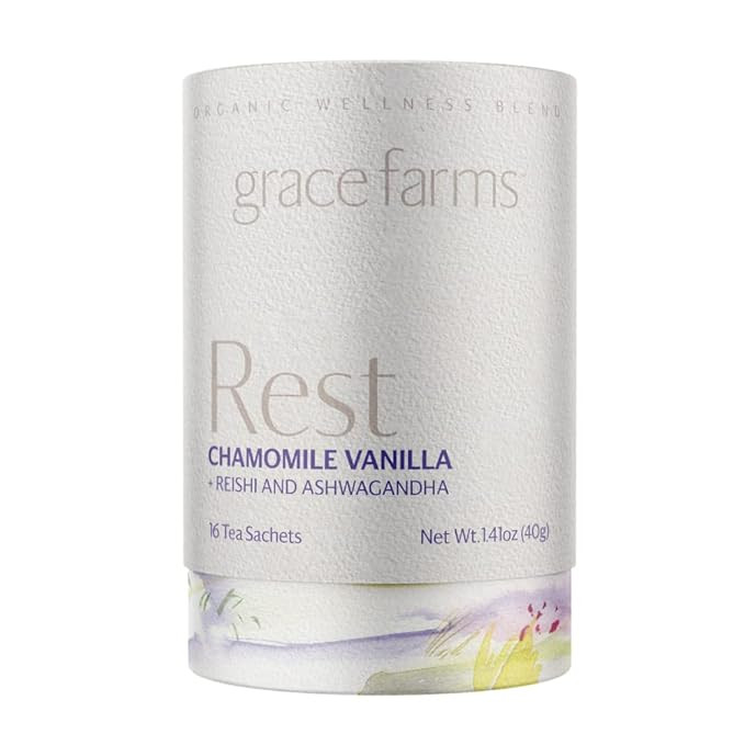 Grace Farms REST Wellness Organic Tea Blend (16 Pyramid Sachets) | Sleep and Stress Support For E... | Amazon (US)