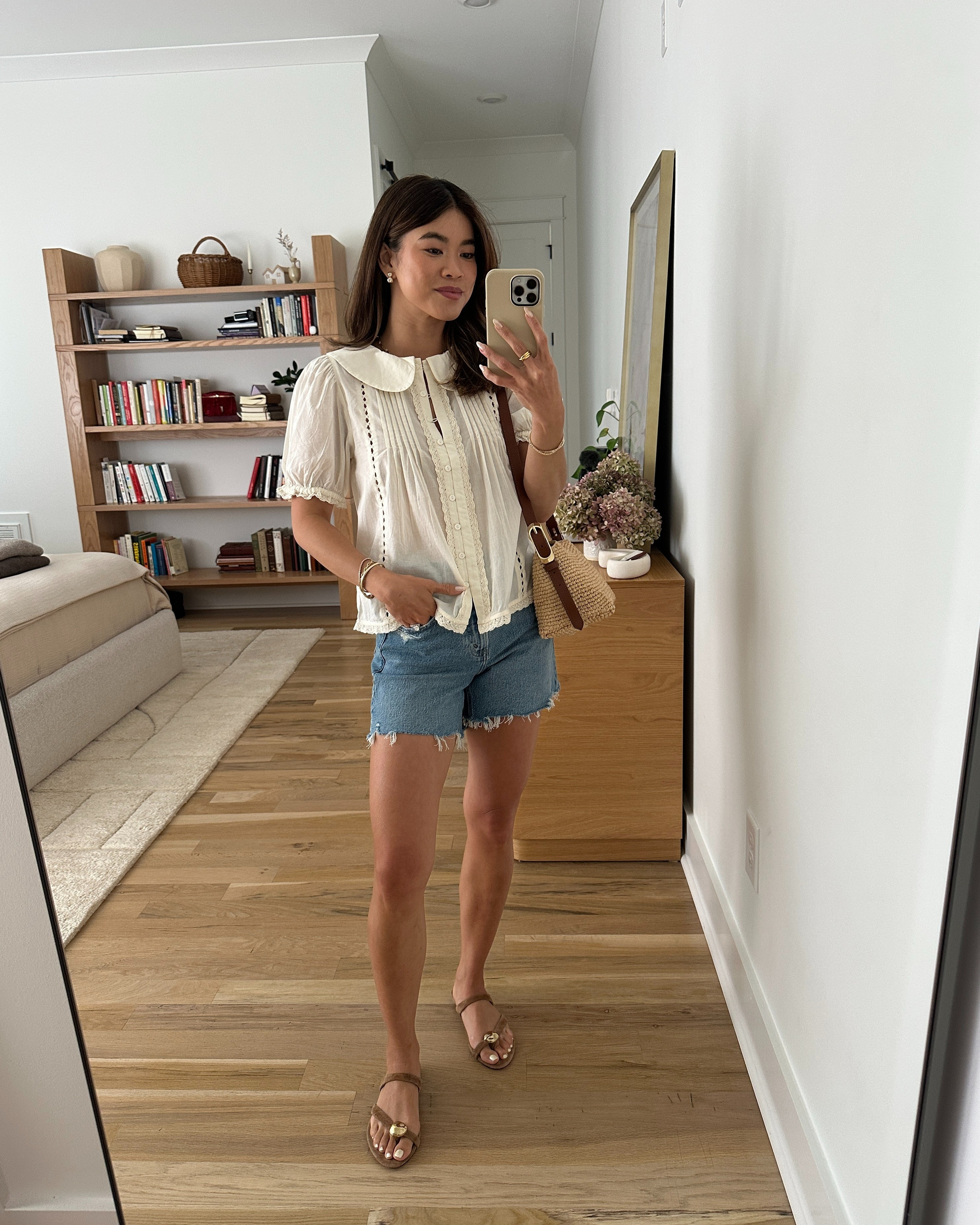 I love this blouse from @abercrombie. The collar and details are so cute! 

Sizing info:
Abercrombie High Rise Dad short - Size 24 in Medium Destroy 
Abercrombie 100% Cotton Puff-Sleeve Blouse - Size XS in Cream

petite fashion, get dressed with me, outfit inspiration, ootd, nashville outfit, Nashville influencer, petite style, vacation style, casual outfits, mom style, petite shorts, spring outfits, spring outfit info, spring shorts, spring outfit idea, spring top, spring bag, spring shoes, summer shorts, summer denim, denim shorts, summer blouse, white blouse, abercrombie shorts

#LTKmomlife #LTKSeasonal #LTKPetite