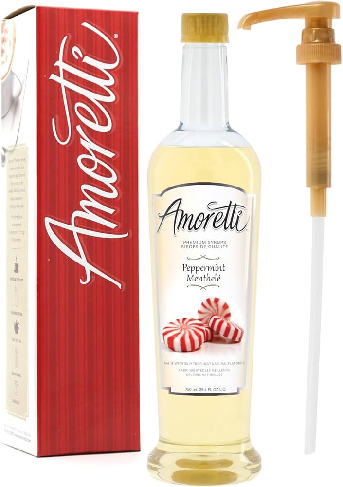 Amoretti - Premium Peppermint Syrup, 94 Servings Per Bottle (750 ml), with Pump for Flavoring Cof... | Amazon (US)