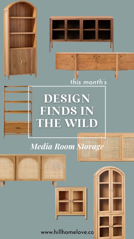 Media room storage ideas with warm wood tones. Found while designing this week! 🙌🏽

#LTKhome