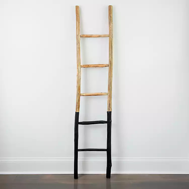 Dipped Black Leaning Ladder | Kirkland's Home