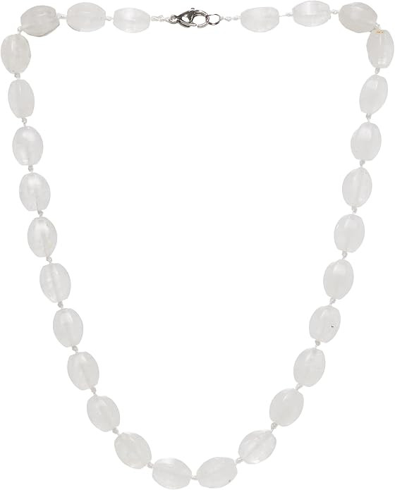 Women's Handmade Natural Gemstone Beaded Necklace, Statement 10x14mm Beaded Necklace for Women Gi... | Amazon (US)