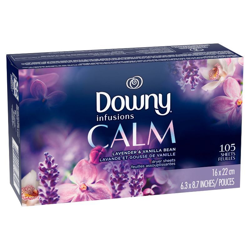Downy Infusions Calm Dryer Sheets - Lavender and Vanilla Bean | Target