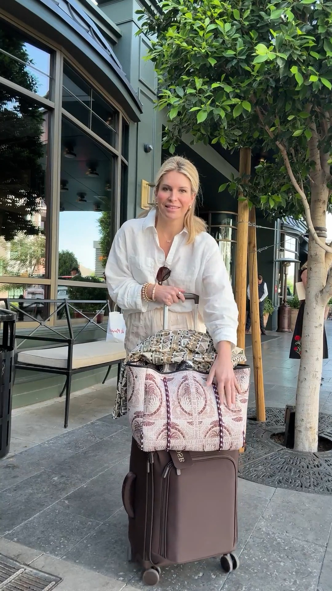 Chic travel look paired with my favorite luggage ✨

Pop Ups Brand is having a 20% off sitewide sale and I’m officially obsessed 🤍

#LTKTravel #LTKSaleAlert #LTKootd