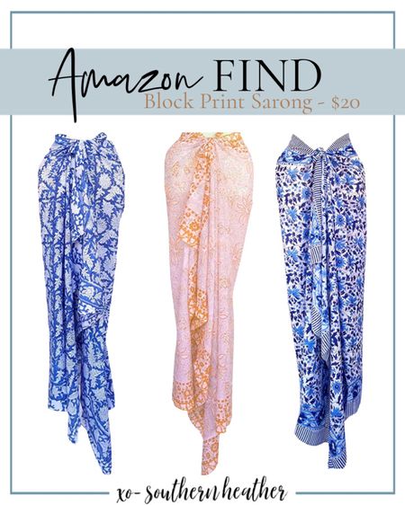 Amazon Find! Cute $20 block print sarong! 

#LTKswim #LTKfindsunder50 #LTKstyletip