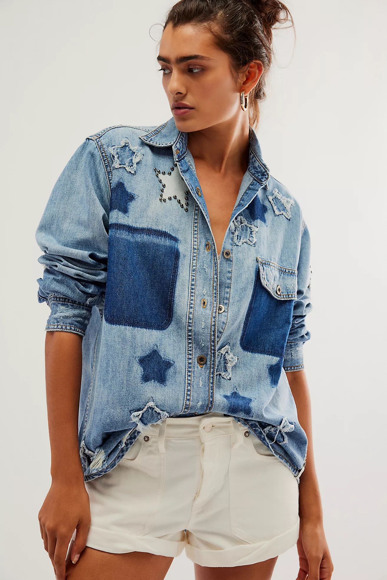 OneTeaspoon Everyday Blue Classic Star Shirt | Free People (Global - UK&FR Excluded)