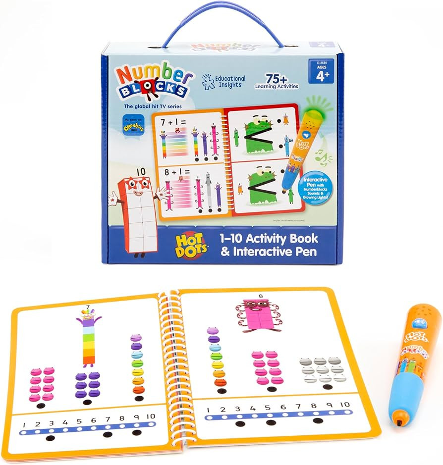 Educational Insights Hot Dots Numberblocks Workbook Numbers 1-10 with Interactive Pen, 75+ Activi... | Amazon (US)
