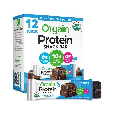 Orgain Organic Protein Snack Bar - Chocolate Brownie - 12pk | Target