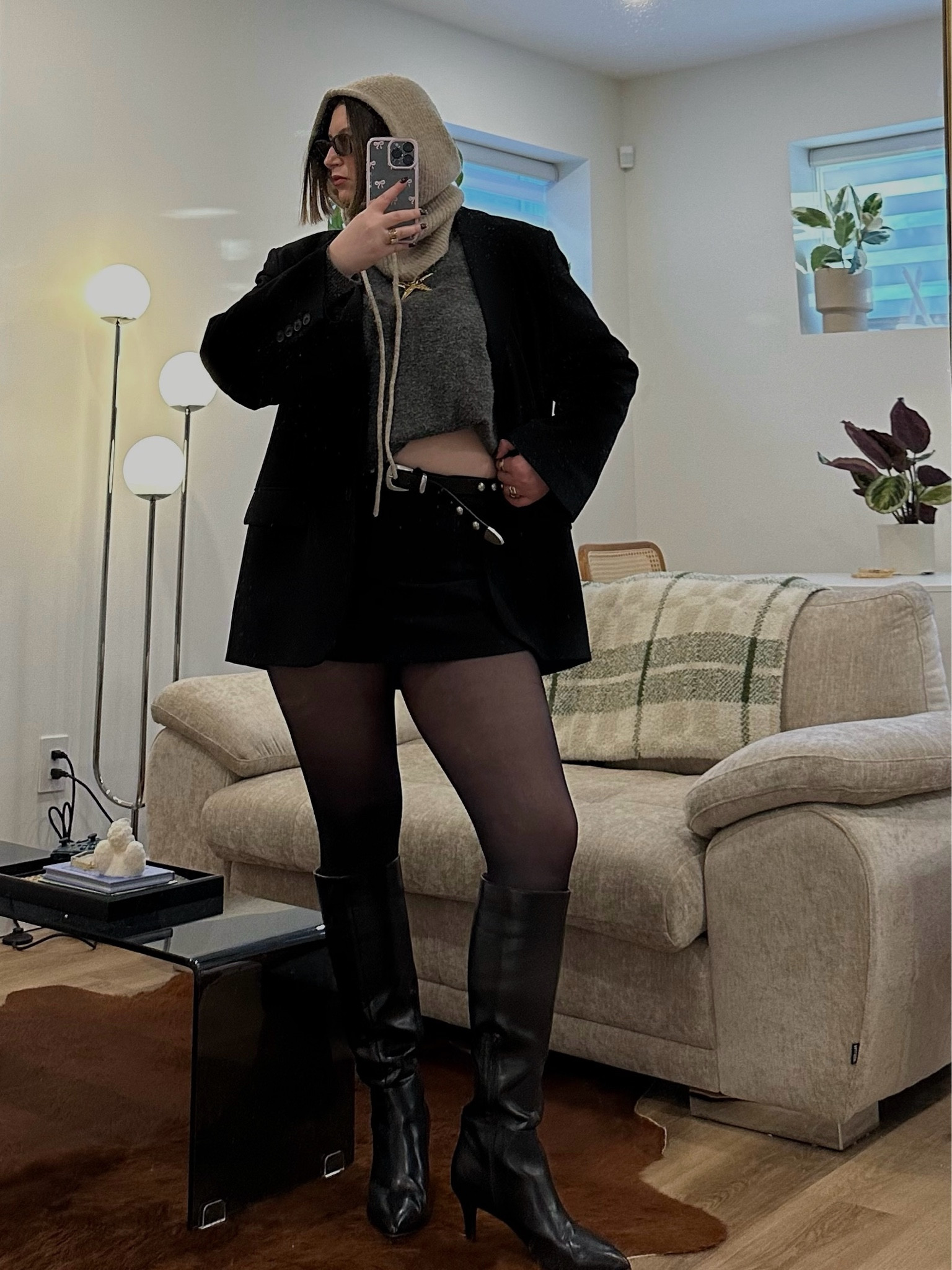 midsize outfit inspo, midsize mini skirt, winter outfit 

#LTKcurves #LTKstyletip #LTKmidsize