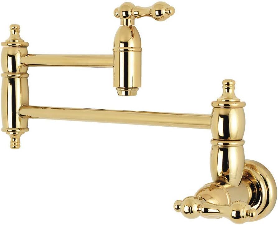 Kingston Brass KS3102AL Restoration Pot Filler, Polished Brass | Amazon (US)