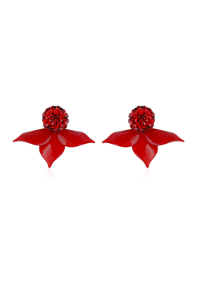 DEW DOT EARRINGS IN RED | Aidan & Ice | CULT MIA | CULT MIA UK LTD