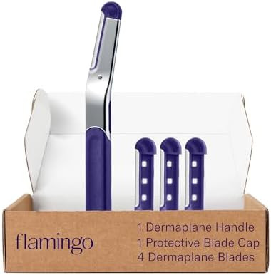 Flamingo Dermaplane Blades Refills, Face Razors for Women, Smooth Skin, 4 Count | Amazon (US)