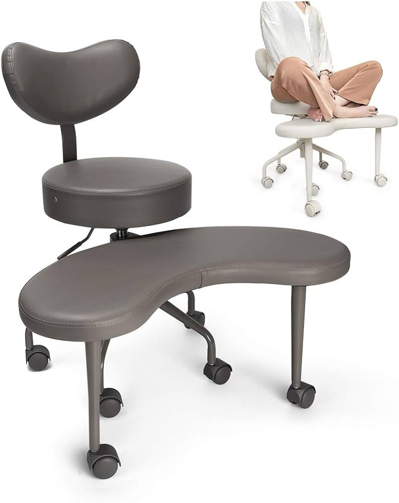 Meditation Chair, ADHD Chair, Cross Legged Office Chair with Wheels, Criss Cross Desk Chair with ... | Amazon (US)