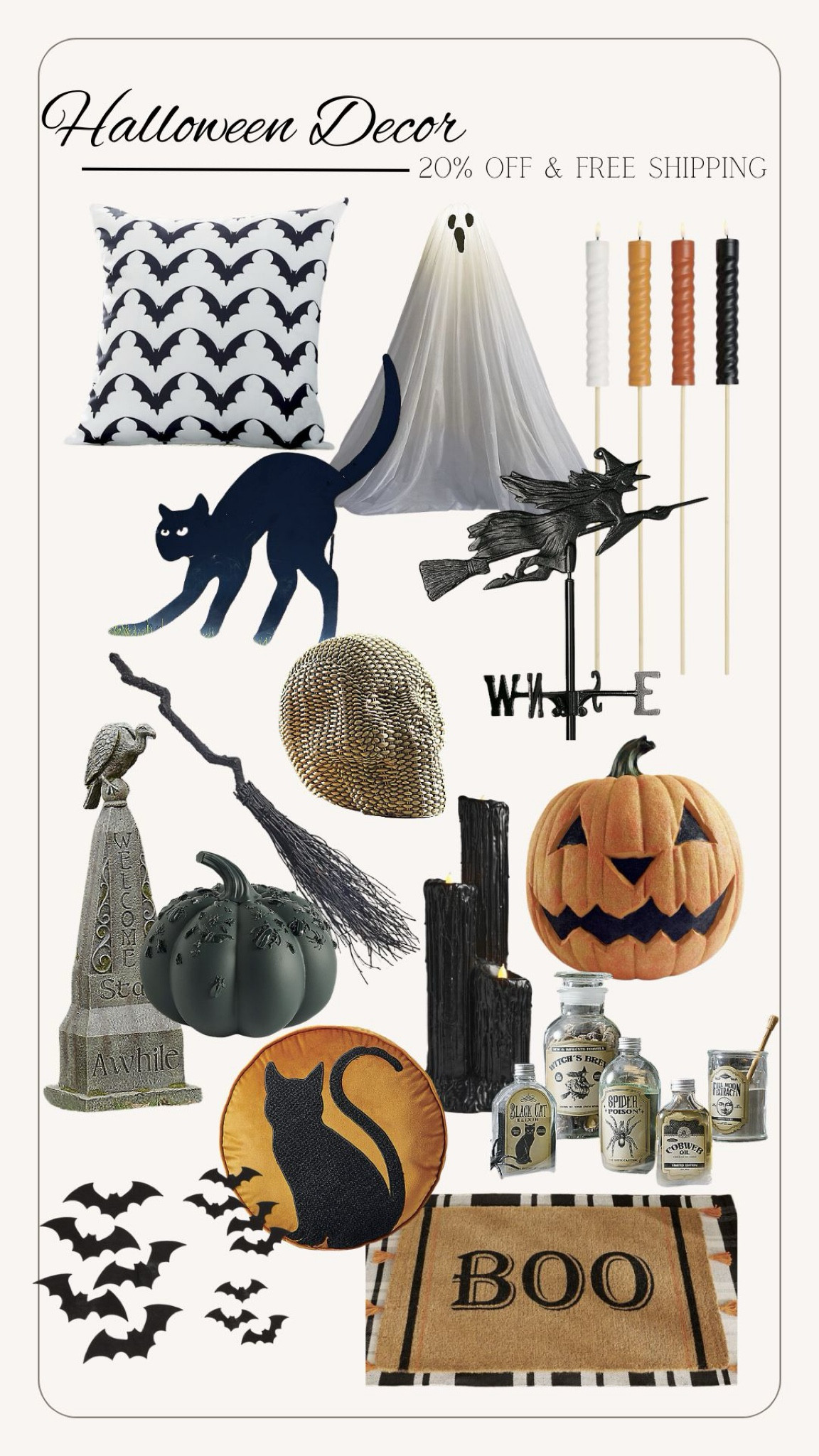 Halloween decor for the spooky season! Grandin road rarely offers free shopping and it’s a great sale to buy Halloween decor or fall decor! 
Halloween. Home decor. Fall decor. Holiday decor. Pumpkins. Seasonal decor. 

#LTKSaleAlert #LTKSeasonal