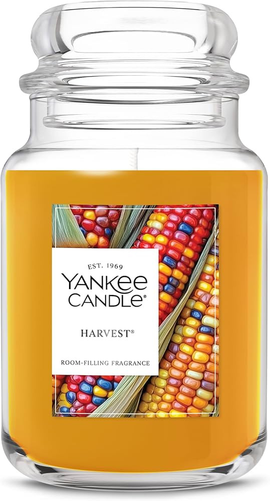 Yankee Candle Harvest, Fall Scented Candle, 22oz Large Jar with up to 150 Hour Burn Time | Amazon (US)