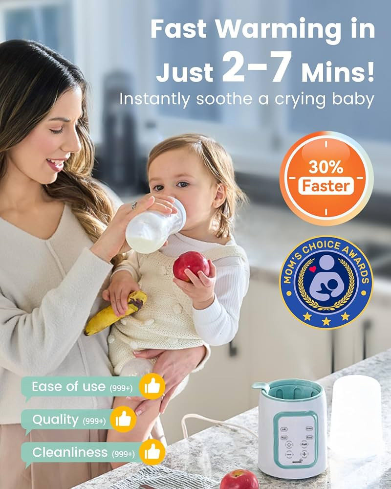 Grownsy 8-in-1 OG Fast Bottle Warmer with Timer, Green | Amazon (US)