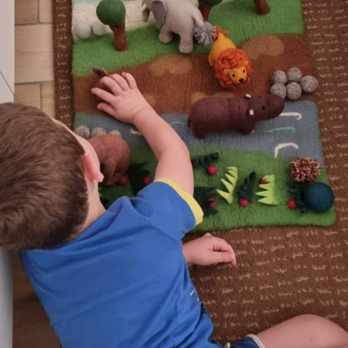 Felted Bear Hunt Play Mat Playscape / We're Going on a Bear Hunt Playscape / Waldorf Inspired Pla... | Etsy (US)