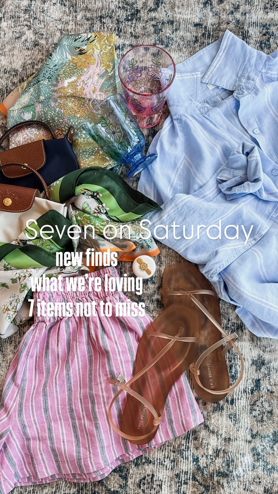 Seven on Saturday: new finds, what we’re loving, 7 items not to miss! 🌸
Line blend button up , size small
Line blend shorts, size xs
Grab this hydrating lip mask during the Sephora sale. 
Patio season means entertaining & these floral glasses are so pretty 

#LTKSeasonal #LTKmomlife #LTKOver40