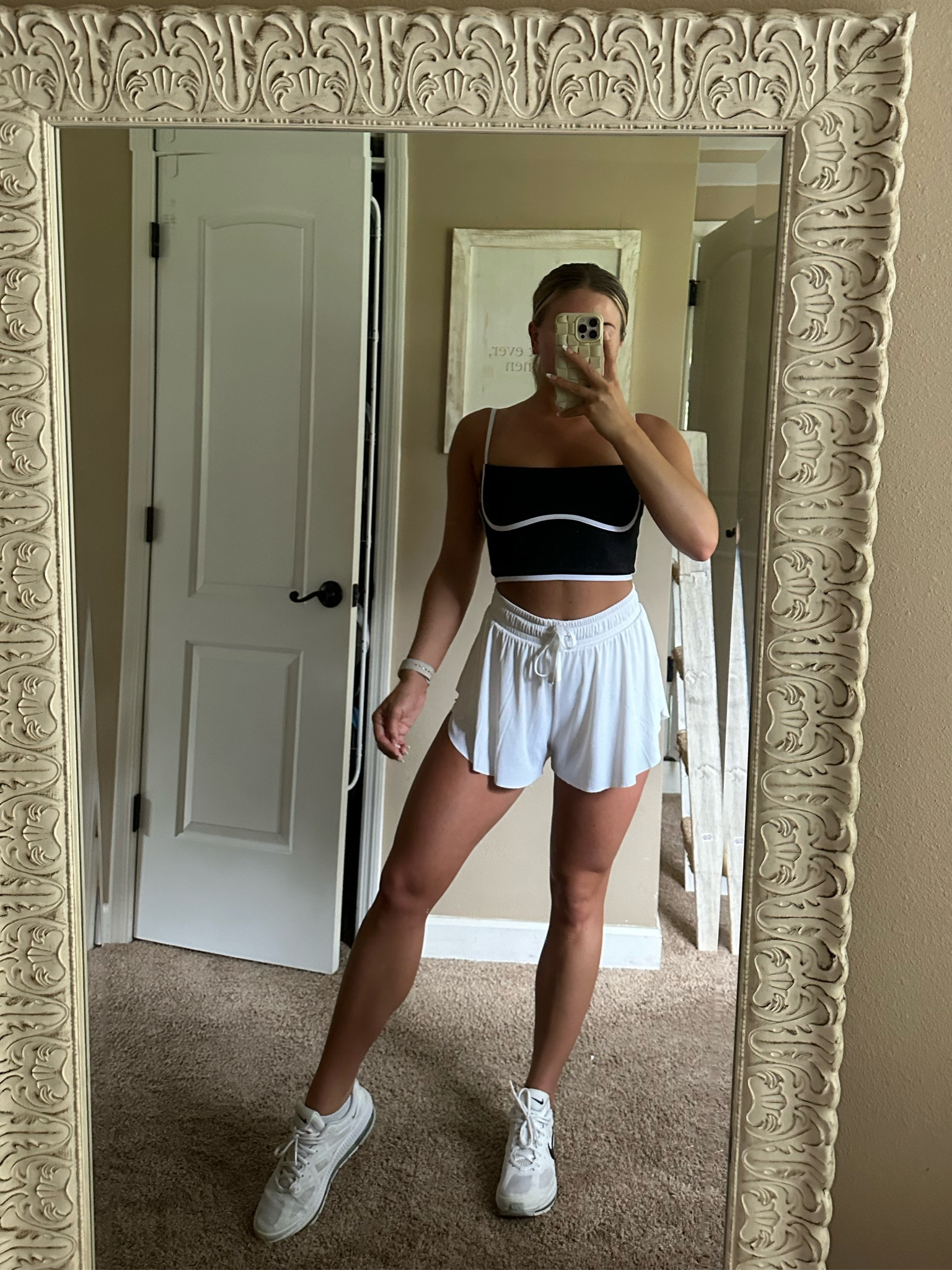 Ootd 🫶🏼 THIS TOP!!! Alo dupe! 

Wearing size small in top and shorts! My favorite Lulu dupe shorts 🙌🏼

#LTKfit #LTKstyletip #LTKunder50