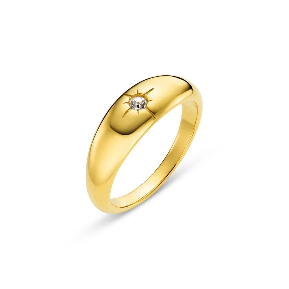 LUXE Starburst Domed Ring | Orelia