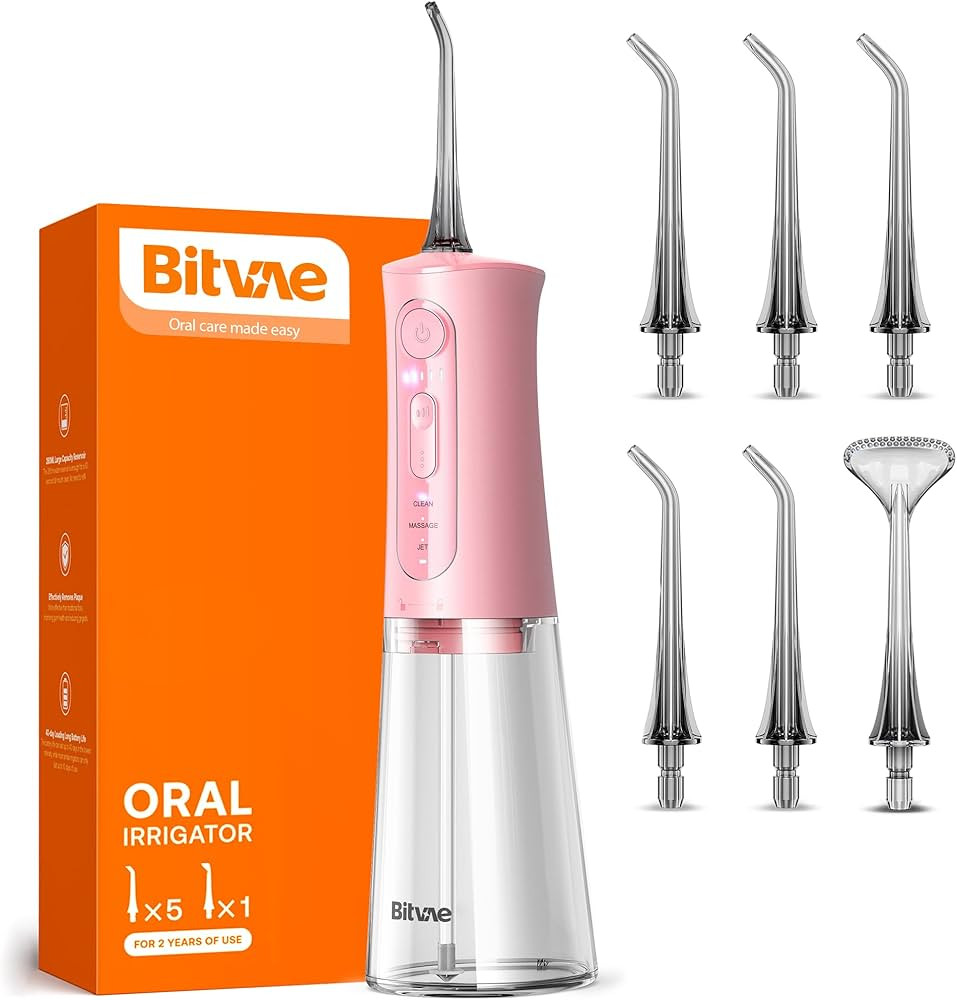 Bitvae Water Dental Flosser Teeth Picks, Cordless Portable Oral Irrigator, Powerful and Rechargea... | Amazon (US)