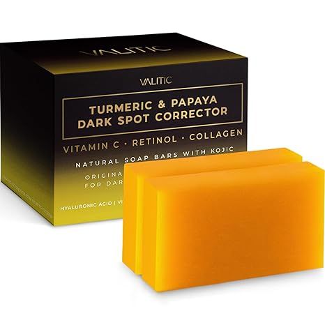 VALITIC Turmeric & Papaya Soap Bar - Dark Spot Corrector - Original Japanese Complex - Vitamin C,... | Amazon (US)