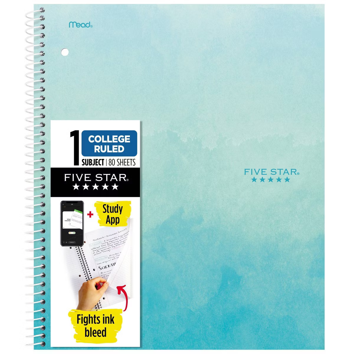Five Star Fashion 1 Subject 80ct College Ruled Notebook Oceans | Target