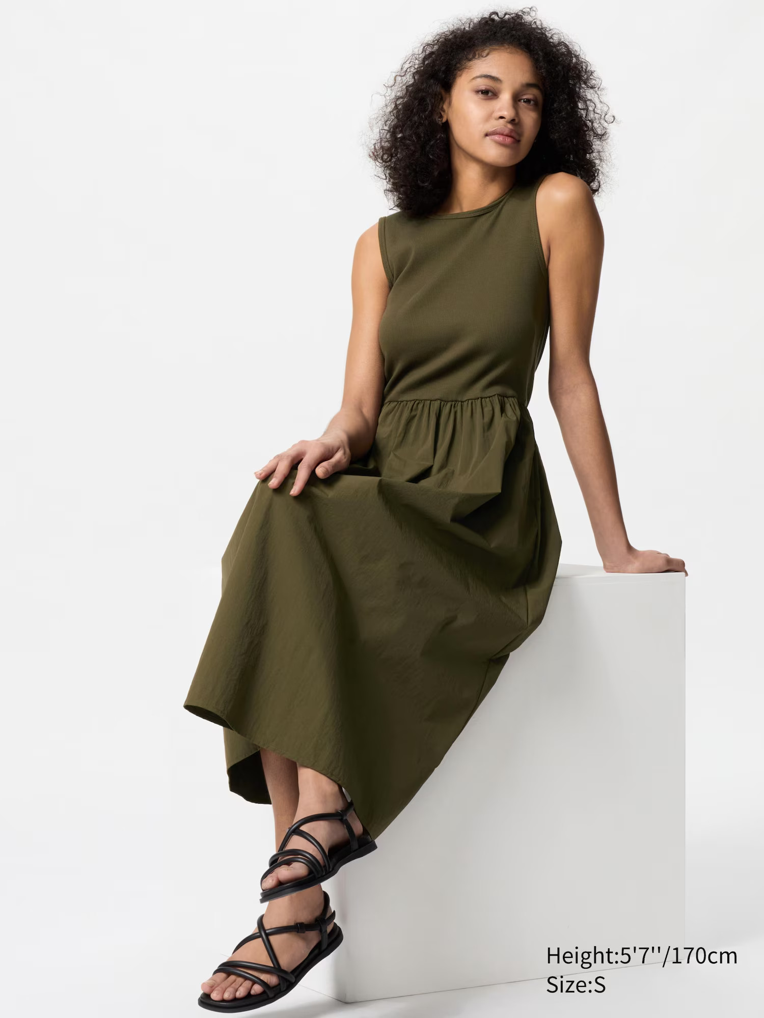 Combination Sleeveless Dress | UNIQLO (UK)