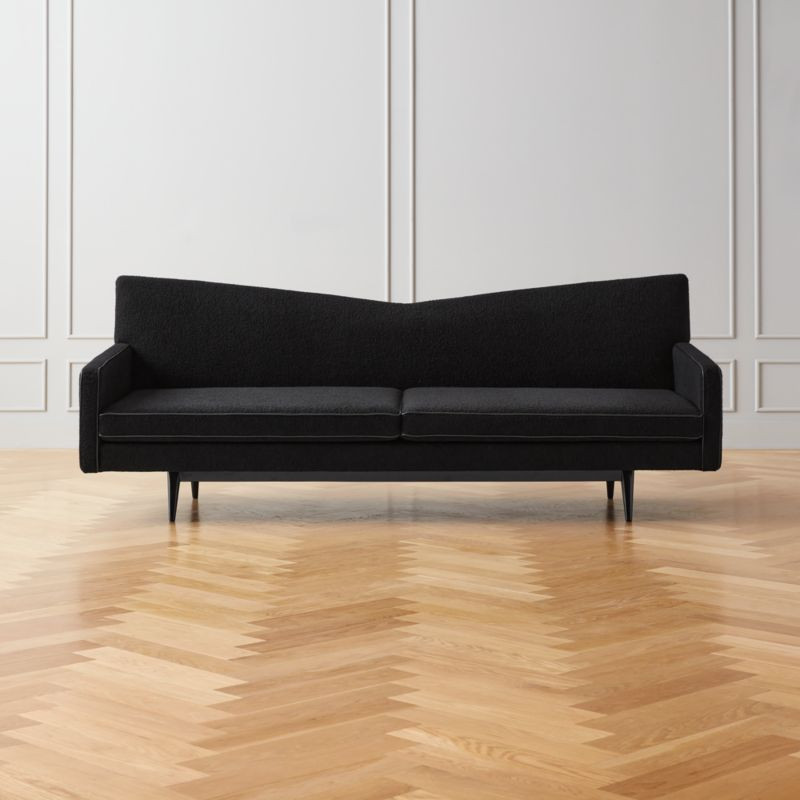 Bowtie Black Wool Sofa Model 3127 + Reviews | CB2 | CB2