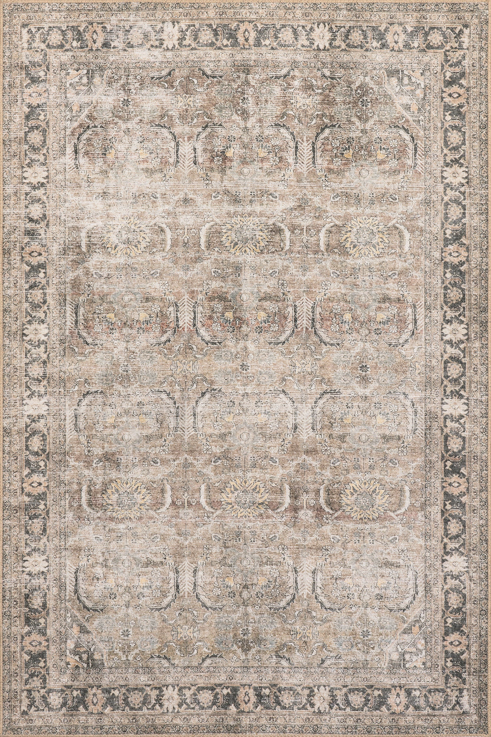 Brown Red Bank Antiqued Jute-Blend 6' 7"" x 9' rug | Rugs USA