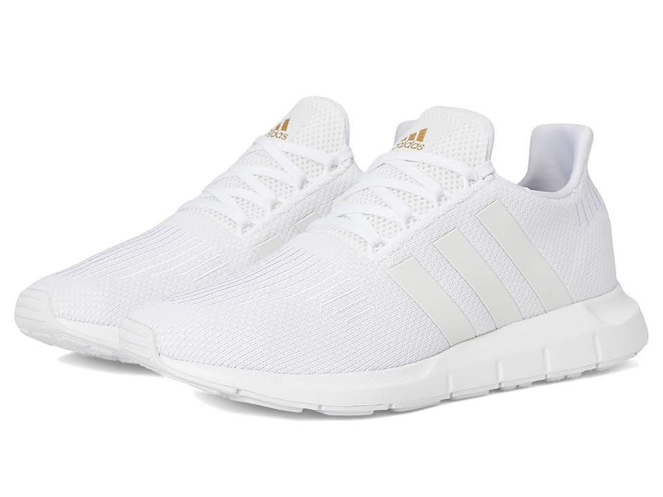 adidas Swift Run Women's Shoes Footwear White/Footwear White/Gold Metallic : 7.5 B - Medium | Zappos