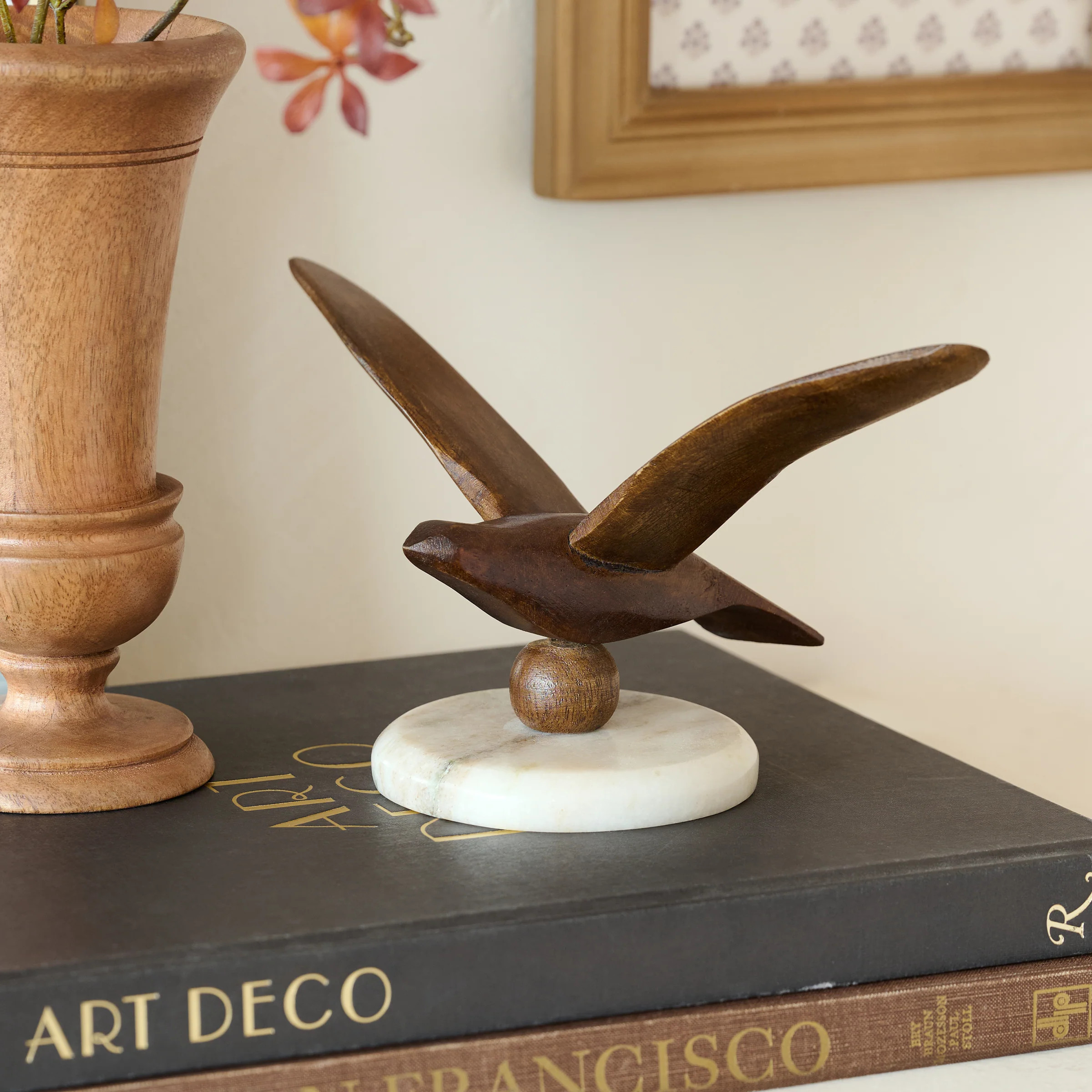 Marble and Wood Bird Sit About | Magnolia